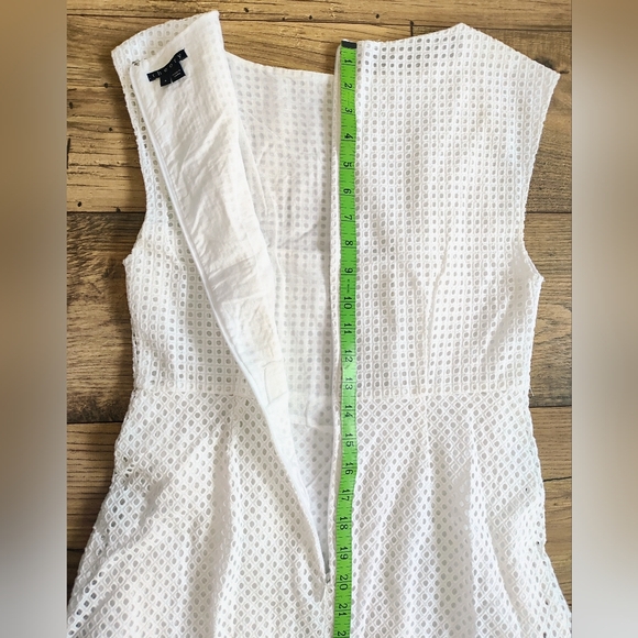 Theory White Eyelet Midi Dress - Picture 7 of 8